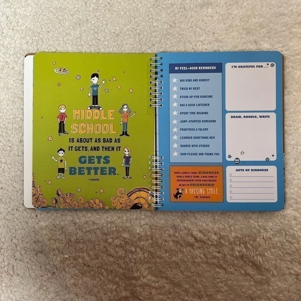 ☀️2/$14 Wonder School Planner A Week-at-a-Glance Kids' Planner w/Stickers Diary